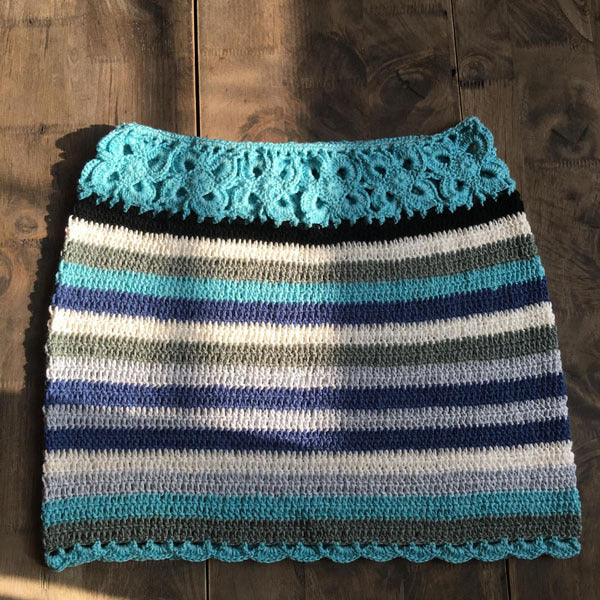Colorful Crochet Skirt Women Summer Beach Bikini Swim Bathing Suit Cover Up Beachwear
