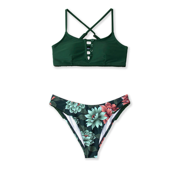 CUPSHE Black Cutout Low Waist Bikini Sets Swimsuit For Women Sexy Tank Two Pieces Swimwear Biquini 2022 New Beach Bathing Suit