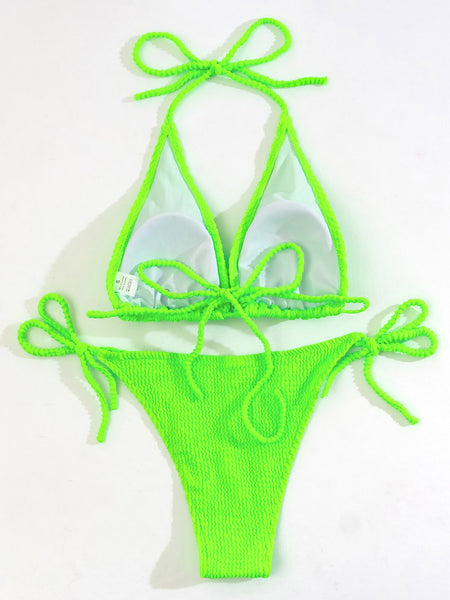 Micro Bikinis 2022 Sexy Women Swimsuit Swimwear Female Solid Brazilian Bikini Set Beachwear